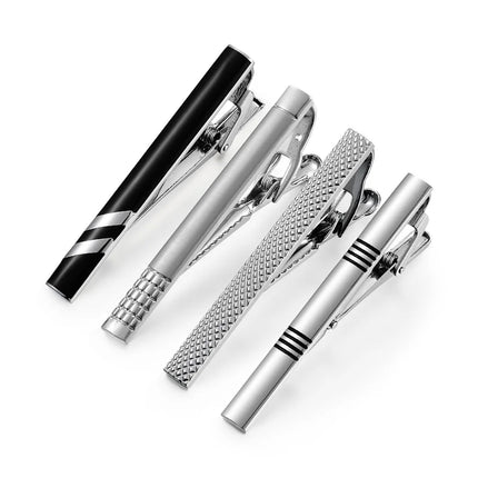 Tie Clip For Men Business Party Minimalist Tie Clips And Cufflinks To Man Shirt Gift Box Jewelry Men's Cuff Man Fashion Lawyer