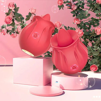 Powerful Suction Clitoral Stimulator - IPX7 Waterproof Rose Toy, Long Battery & Ultra Quiet, G-Spot & Oral Vibration for Women