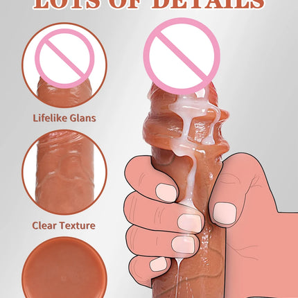 SML Realistic Big Dildo for Women Beginners Skin Sliding Foreskin Anal Vaginal Stimulation Penis Sex Toys Penis Suction Cup 18+