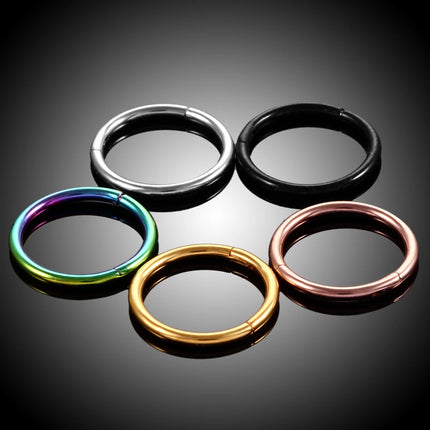 1Pc 316L Stainless Steel Nose Septum Clicker Hinged Segment Ring Nose Hoops Lip Ear Cartilage Ear Helix Body Piercing Jewelry