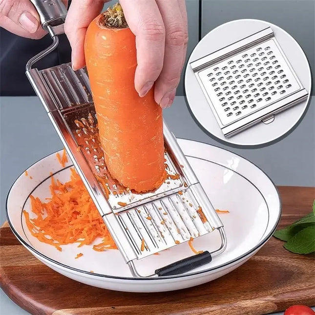 4-in-1 Stainless Steel Vegetable Slicer Shredder Cutter Multi-Purpose Vegetable Slicer Set Manual Fruit Carrot Potato Grater