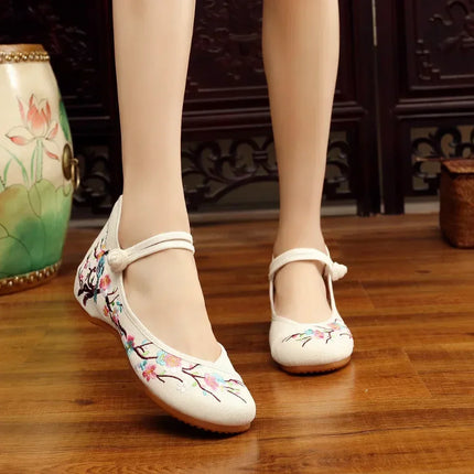 Casual Shoes for Women, Fashion Vintage Elegant Ethnic Style Embroidery Streetwear Chinese Style Women's Shoes, Summer New