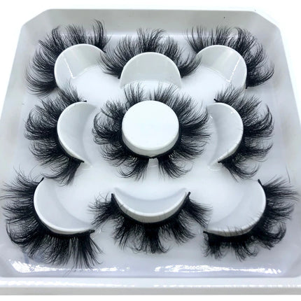 New 5 pairs 8-25mm natural 3D false eyelashes fake lashes makeup kit Mink Lashes extension mink eyelashes maquiagem