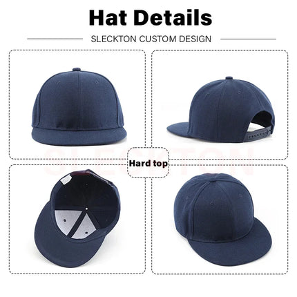 SLECKTON Custom Logo Caps Fashion Hip Hop Snapback Hats for Women and Men DIY Letter Embroidery Design Image Print Wholesale Hat