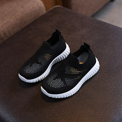 Children's Running Sneakers Boys Girls Casual Mesh Breathable Non-Slip Walking Patchwork Tennis Toddler Soft-Soled Girls' Shoes