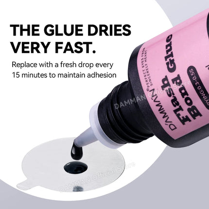 Damman 5ml Eyelash Glue Extension 0.3-0.5S Fast Drying Lashes Extensions Glue Professional Lash Glue Adhesive for Salon Use Only