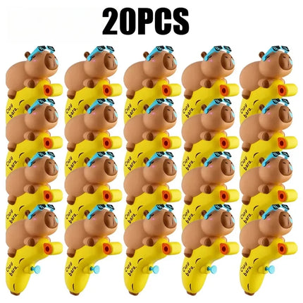 1-20PCS Cartoon Capybara Squirt Water Toy Outdoor Beach Water Play for Summer, Kids' Bath Toy Water Play Gift