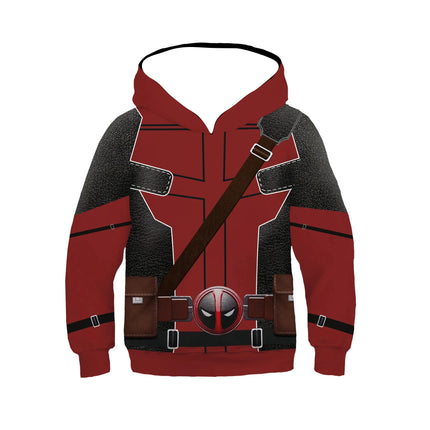 Boys Deadpool Costume Cosplay Hoodie | New Kids Printed Pullover for Fall/Winter | Halloween & Christmas Outfit Gift Idea