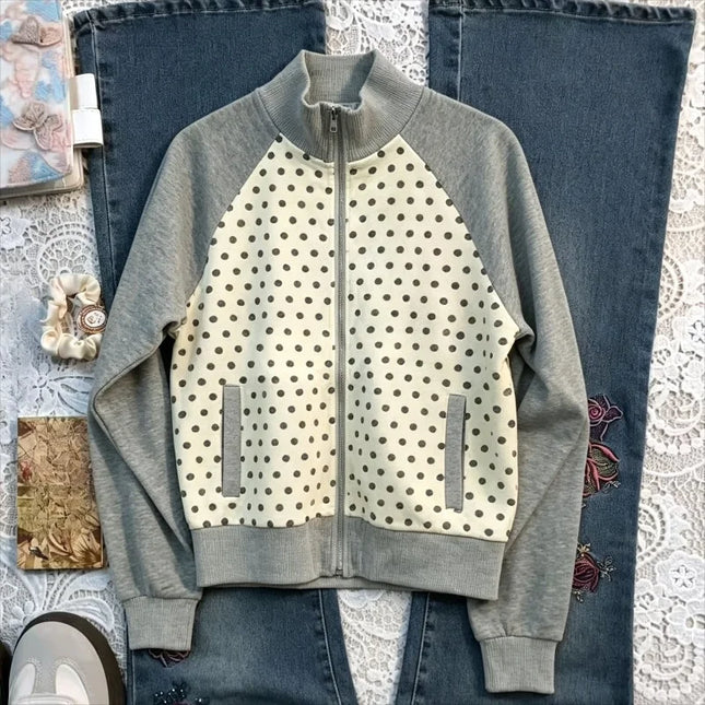 American Y2K Street Women Striped Hooded Zip Autumn Slim Cropped Long Sleeve Sweatshirt Casual Daily Outerwear Coat 2026 Chic