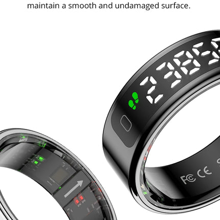 COLMI R12 Smart Ring with Display Screen and Touch, Health Manager, Wireless Charging, 5 ATM Waterproof For Men Women