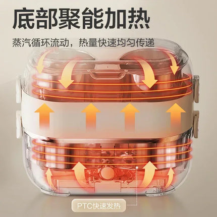 Portable electric lunch box for office workers with heat preservation and heating lunch box, plug in electric rice heater