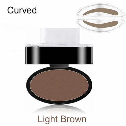 Natural Arched Eyebrow Powder Stamp Quick Makeup Brow Stamps Waterproof Powder Palette for Eyebrows Eye Brow Tint Makeup Tools