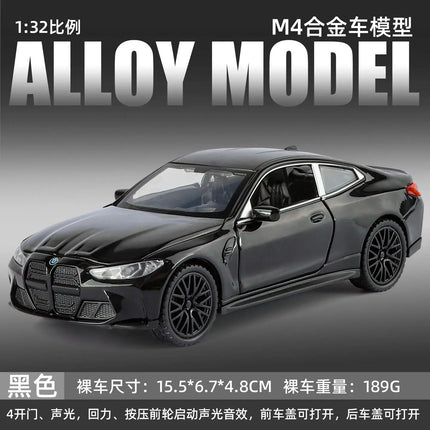 Limited editio 1:32 Simulation Top sports car BM M4 alloy model car with sound and light  boys' toy gift Collectibles