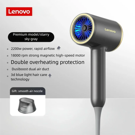 lenovo c2 Professional High-Power Hair Dryer with Rapid Heat, Hot/Cool Settings, and Ionic Technology