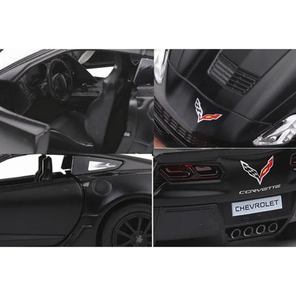 1/36 Chevrolet Corvette C7 Alloy Diecast Super Sport Car Model Toys Simulation Metal Vehicle Body With Pull Back Children's Toys