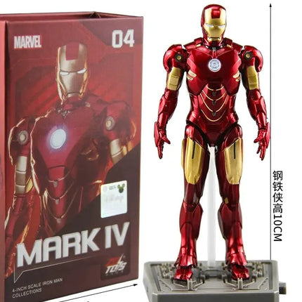 10-12CM Marvel Anime Figure Spiderman Hulk Iron Man Venom  Captain America Thanos Movable Joints PVC Dolls Toy Gift For Children