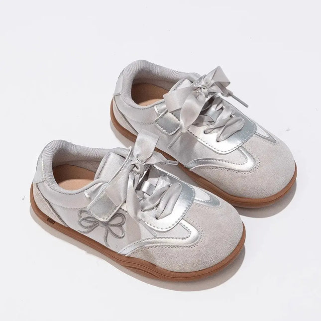 2025 Children's Board Shoes Four Seasons Models Gold Casual Boys Girls Training Shoes Soft Kid Baby Sneakers
