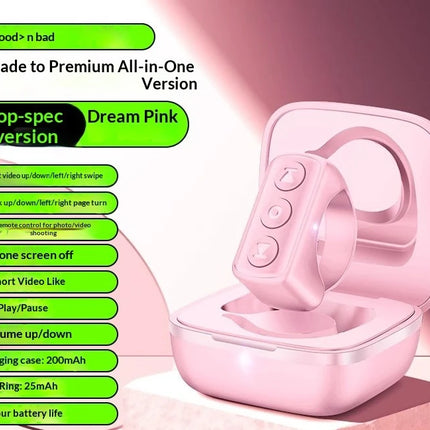 Mobile Bluetooth ring wireless remote control multifunctional remote control lazy universal gadget for Apple and Android tablets