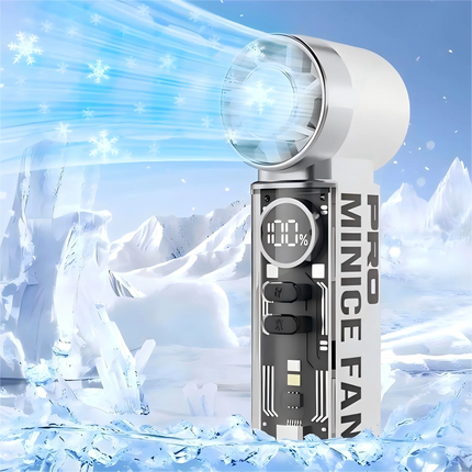 Upgraded Mini Strong wind force Cold Compress Upgraded handheld fan-USB charging, Adjustable speed / High-speed motor