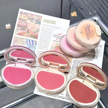 Cappuvini Gradient Soft Mist Monochrome Powder Blush Matte Makeup blush Palette Cosmetics Rouge