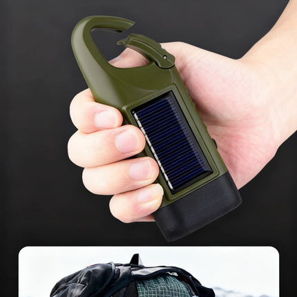Portable LED Flashlight Tent Light Hand Crank Dynamo Solar Power Torch for Outdoor Camping Hiking Long-range Emergency Lantern