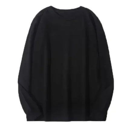 Pure Cotton Long Sleeve White Casual Fashionable Versatile Round Neck Base Layer Top For Spring Autumn/winter Wholesale