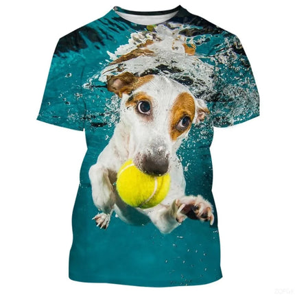 Men's T Shirts For Men Animal Dog Jack Russell Terrier Tee Anime Graphic Summer Unisex Adults' 3D Print Casual Oversized Tops