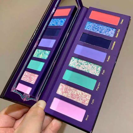 Narimi 10 Color Highly Pigmented Eyeshadow Palette Matte Shimmer Easy Halo-dye Eye Shadow Long Lasting Natural Colors Eye Makeup