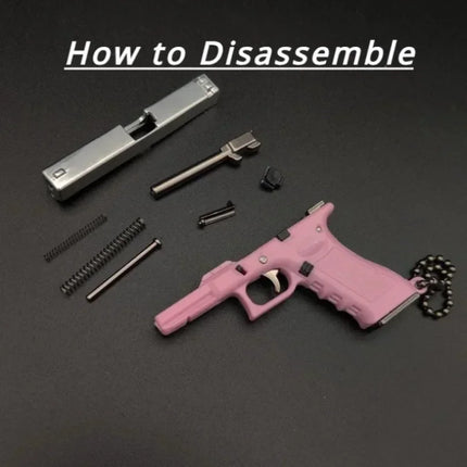 Semi-Alloy 1:3 Pistol Model Metal Mini G17 Toy Gun Detachable DIY Keychain Pendant Ornaments Children's Toy Christmas Pendant