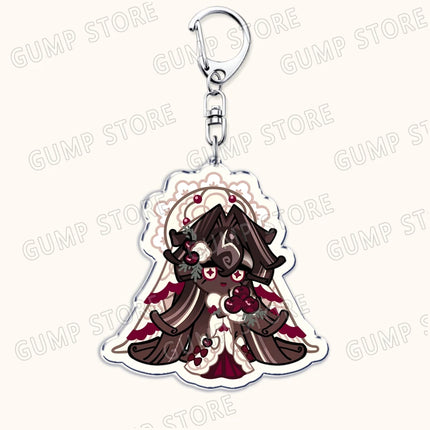 Cute Game Cookies Keychains for Accessories Shadow Milk Pure Vanilla Pomegranate Mystic Flour Burning Spice Keyrings Gamer Gifts