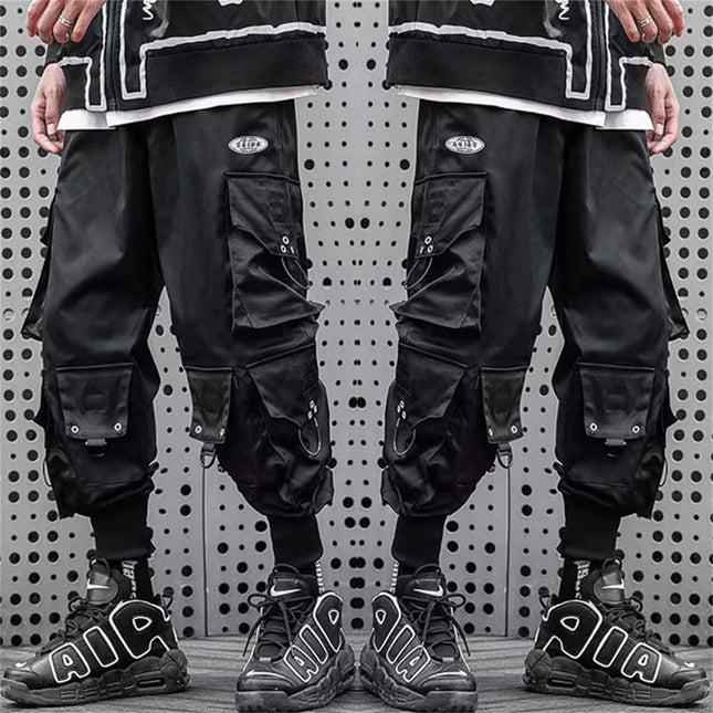 Men Joggers Cargo Pants Multi-pocket Elastic Waist Harem Pants Men Casual Hip Hop Streetwear Sweatpants Pencil Pants Techwear