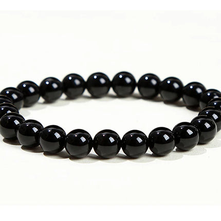 JD Natural Stone Beads Bracelet Amethyst Tiger Eye Crystal Quartz Agate Gem Beads Bangles Women Men Reiki Healling Jewelry Gift