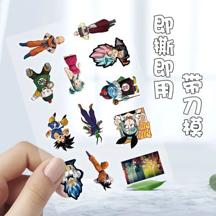 104pcs Dragon Ball transparent stickers hot blooded cartoon anime waterproof graffiti for cups suitcases decorative toy gift