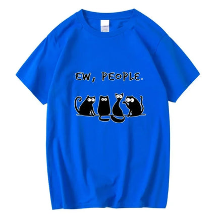 Men's T-shirt High Quality 100% Cotton Funny Cool Cat Printed Summer Casual Loose Cool T Shirt O-Neck Male T-Shirt Tops