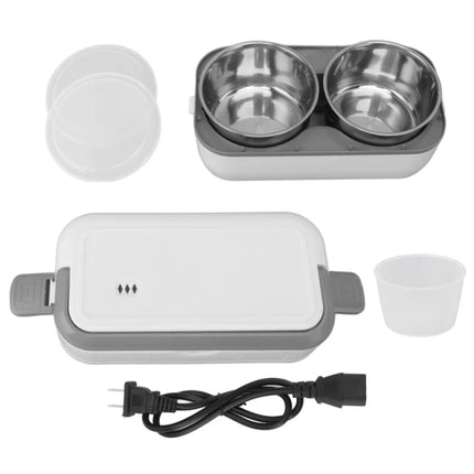 Portable Electric Lunch Box Stainless Steel Liner Heated Bento Box For Home Dorm Travel Outdoor 0.5L
