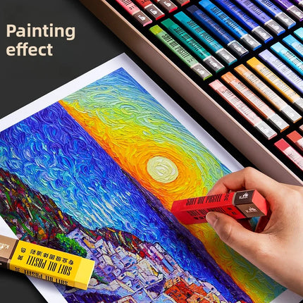 Kuelox Artistic Soft Oil Pastels Mini Professional Solid Oily Water-Soluble Painting Pigment Crayon For Gift Art School Supplies