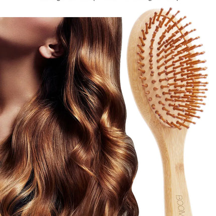 Bamboo Hair Brush Women Styling Hair Comb Hairbrush Wide Teeth Bamboo Combs for Hair Smooth  Massage Scalp Brush Barber Comb