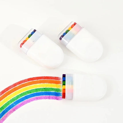2026 New 6 Colors Rainbow Crayon Paint Stick - Colorful Birthday Party Favors , Family Theme Party Supplies Gift