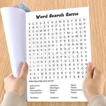 1PC Large Print Word Search Puzzle Book for Adults Seniors, Brain Teaser Games, Christmas Gifts and Travel Activities