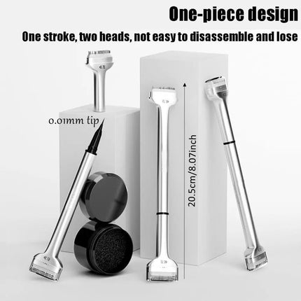 New Upgraded Waterproof Lower Lash Stamp Set Easy to Use Portable Lower Lash Stamp with Ink 0.01mm tip Double Head Eye Liner