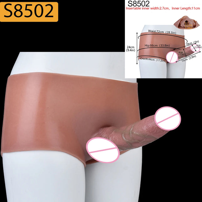 SXXY Strap-On Lifelike Penis Cover Penis Attachment Large Hollow DildoPants Intimate Adult Sex Toy for Couples Sex