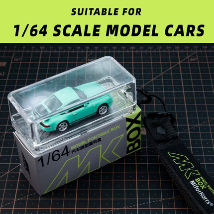 Model portable box compatible with 1/64 car model display box, hanging piece, portable storage box and protective box