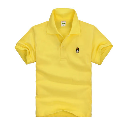 New Children Polo Shirt Solid Kids Boys Polo Shirts Korea Fashion Boys Designer Clothes School Uniform 2-14 Years