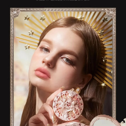 Flower Knows Little Angel Series Cosmetics 4 Color Relief Highlights Matte Shimmer Sense Delicate Contour Palette Makeup