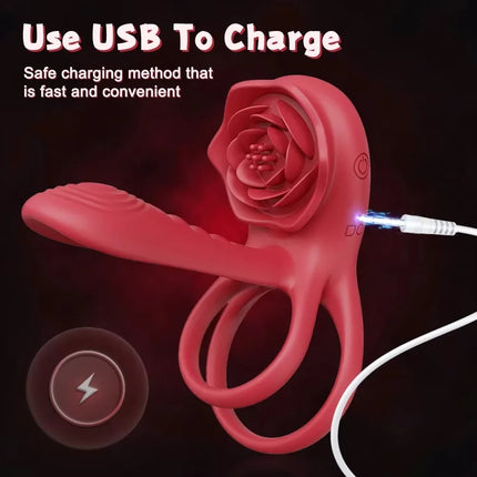 Powerful Penis Ring Vibrator Remote Control Cock Ring Delayed Ejaculation G-spot Clitoral Stimulator Adults Sex Toys for Men