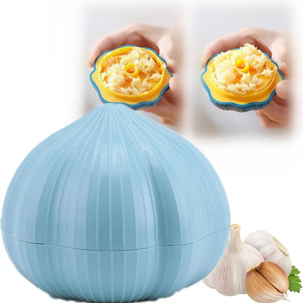 Kitchen Gadgets Cute Household Garlic Shape Plastic Manual Rotary Grinding Garlic Press Mini Chopper For Chili ginger and Garlic