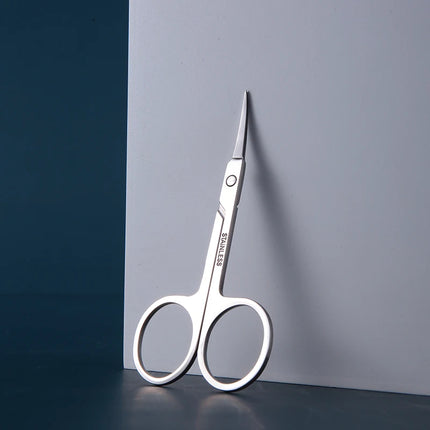 1Pcs Pointed Tip Curved Blade Upwards Stainless Steel Makeup Scissors Eyelash Eyebrow Nose Hair Small Scissors Thin Makeup Tools