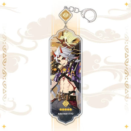 Anime Keychain Linnea Flins Durin Mualani Furina Arlecchin Key Chain Accessories Genshin Impact Cute Bag Pendant Key Ring Gift