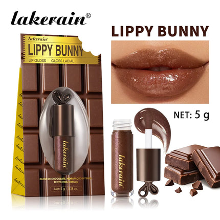 2pcs/set Honey Chocolate Lip Glaze Gloss Long-lasting Moisturizing Lip Oil Enhancing Complexion Reducing Lip Lines Lip Glosses