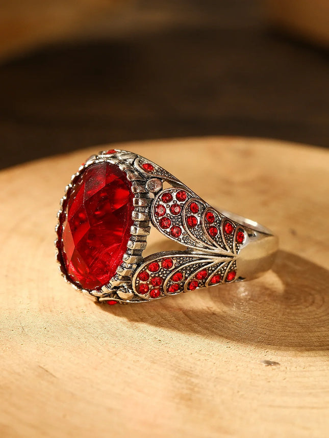 2024 New Creative Cat's Eye Alloy Casting Rings for Men Tiktok Europe and America Gothic Rock All-around Eyeball Simple Jewelry
